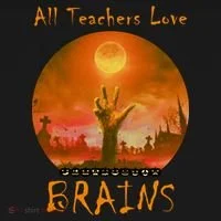 All Teachers Love Brains Zombie Doggie Tank thumb 4