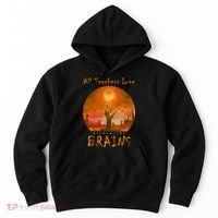 All Teachers Love Brains Zombie Hoodie thumb 0