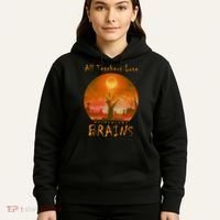 All Teachers Love Brains Zombie Hoodie thumb 5