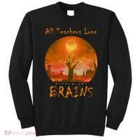 All Teachers Love Brains Zombie Sweatshirt thumb 0