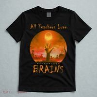 All Teachers Love Brains Zombie T-Shirt thumb 5
