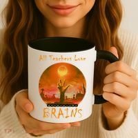 All Teachers Love Brains Zombie Coffee Mug thumb 3