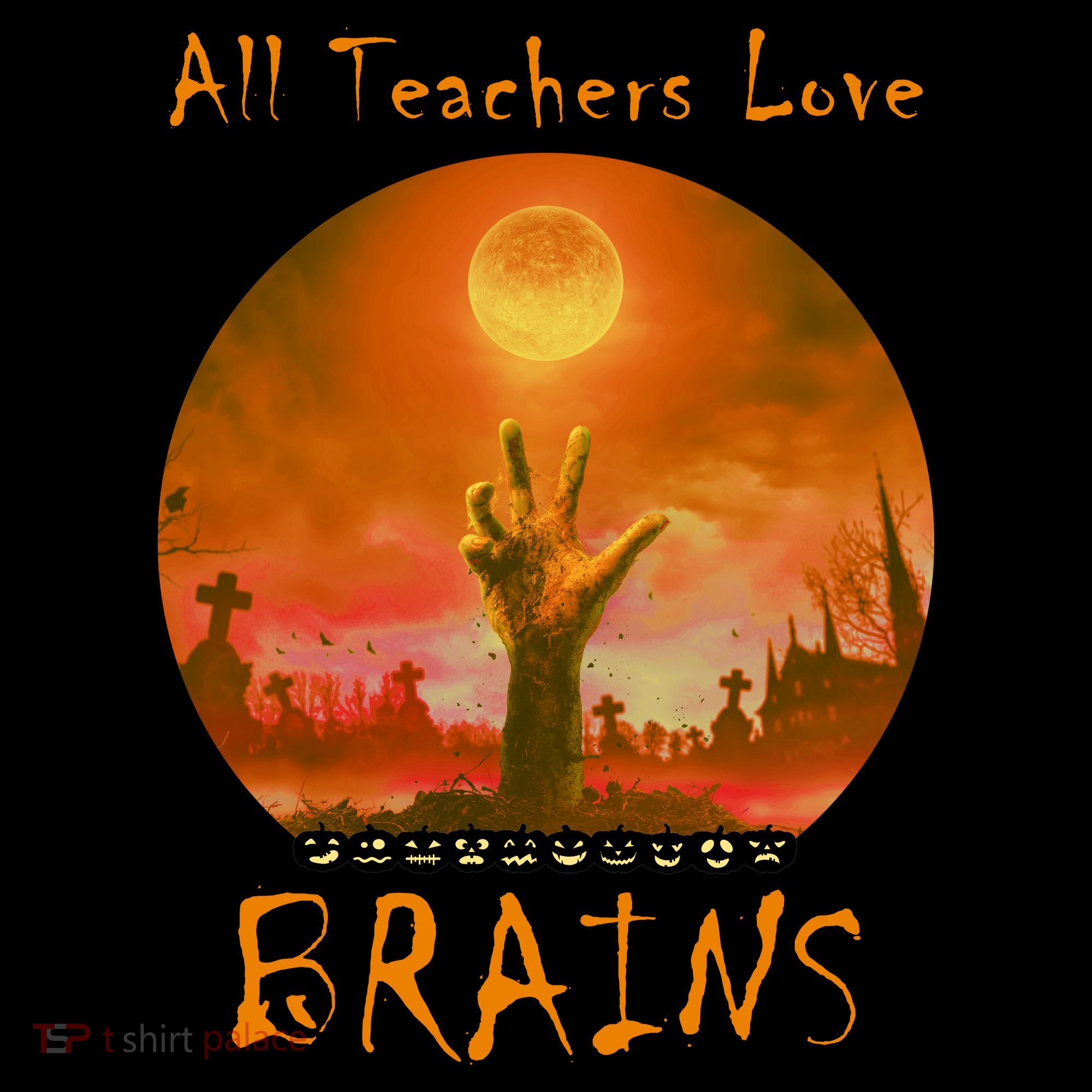 All Teachers Love Brains Zombie Baby Bodysuit