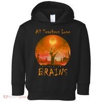 All Teachers Love Brains Zombie Toddler Hoodie thumb 0