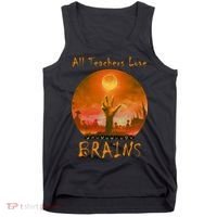All Teachers Love Brains Zombie Tank Top thumb 0