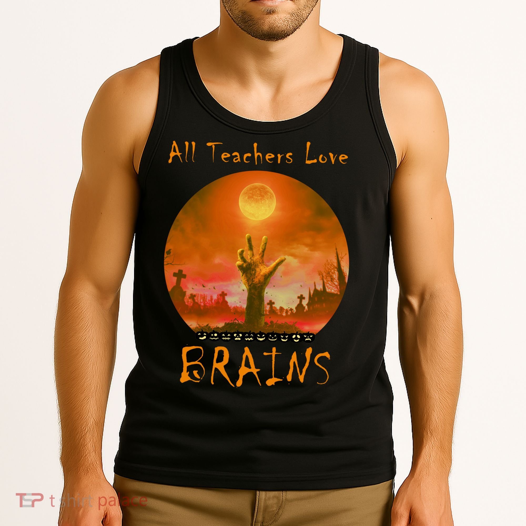 All Teachers Love Brains Zombie Tank Top