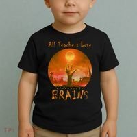 All Teachers Love Brains Zombie Toddler T-Shirt thumb 2