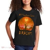 All Teachers Love Brains Zombie Kids T-Shirt thumb 2