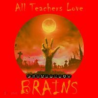 All Teachers Love Brains Zombie Santa Hat thumb 1