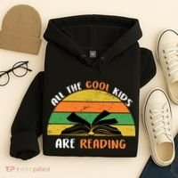 All The Cool Kids Are Reading Hoodie thumb 4