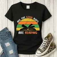 All The Cool Kids Are Reading Women's T-Shirt thumb 3