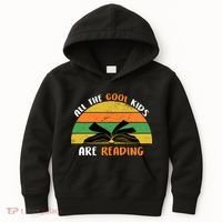 All The Cool Kids Are Reading Kids Hoodie thumb 0