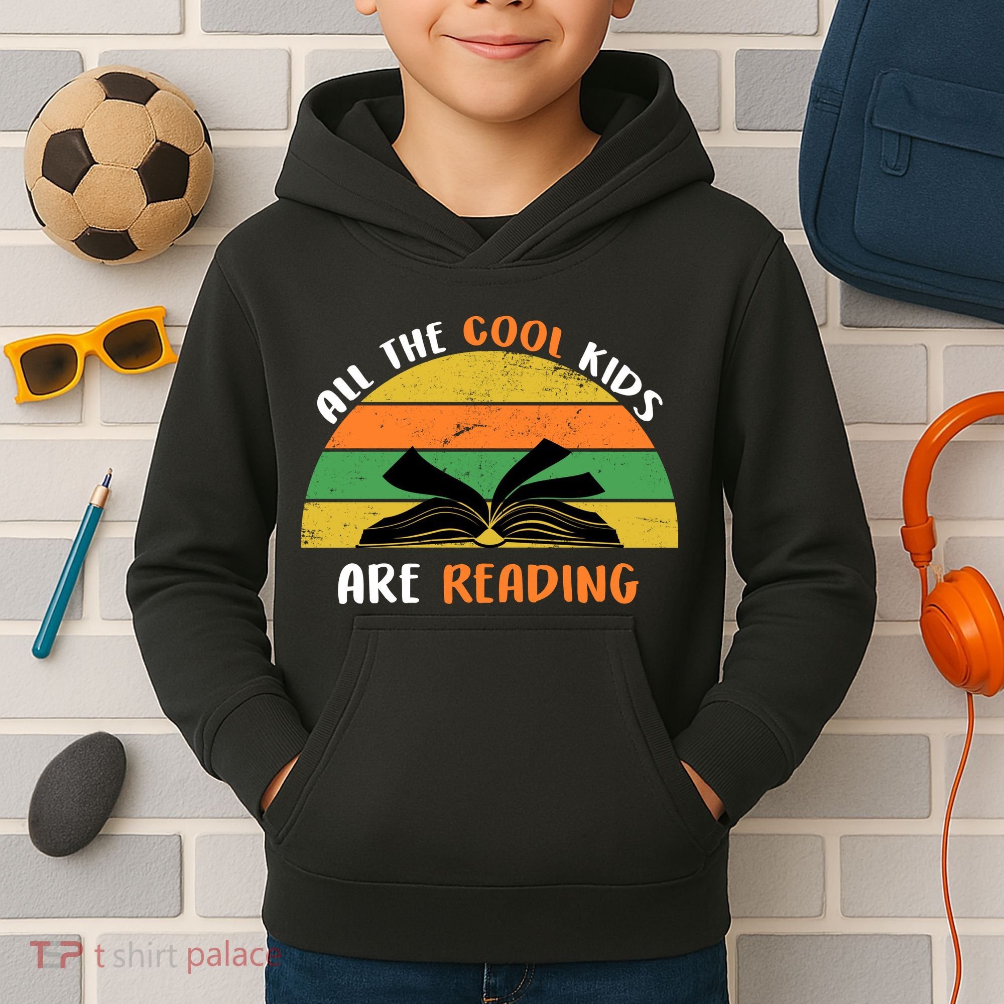 All The Cool Kids Are Reading Kids Hoodie