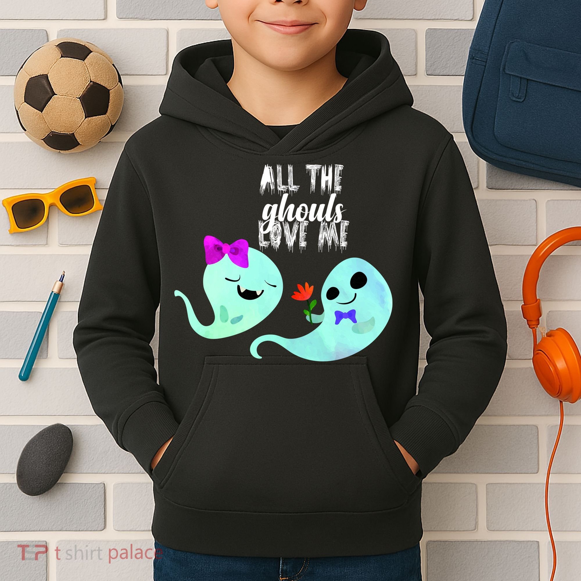 All The Ghouls Love Me Kids Hoodie