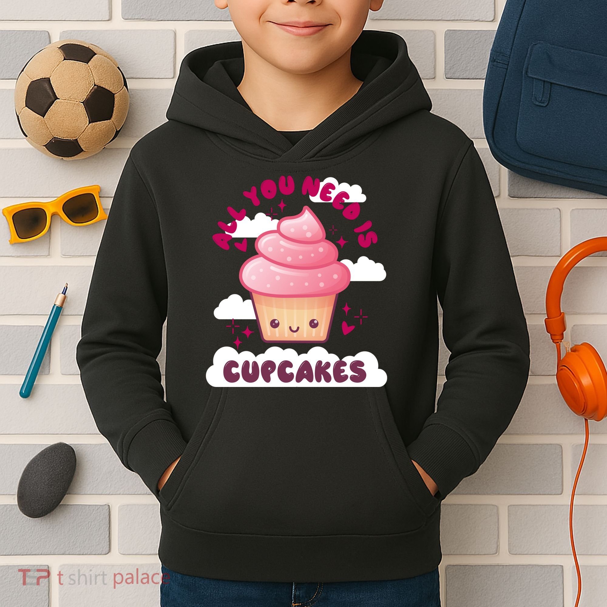 All You Need Is Cupcakes Kids Hoodie