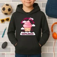 All You Need Is Cupcakes Kids Hoodie thumb 2