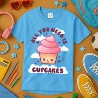 All You Need Is Cupcakes Kids T-Shirt thumb 3