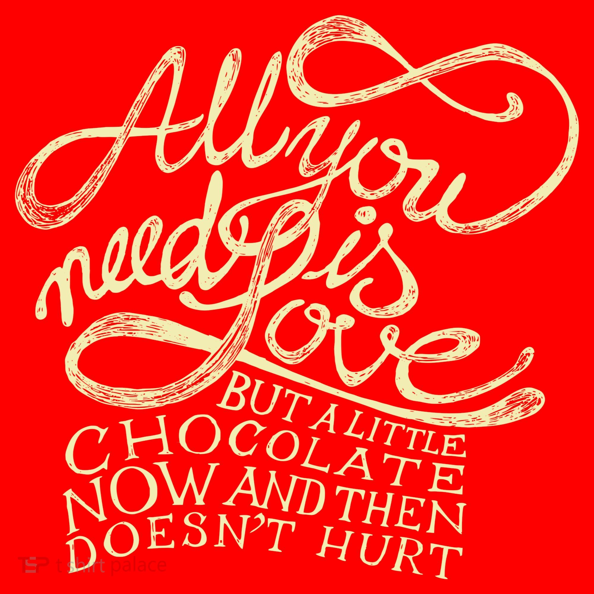 All You Need is Love but a Little Chocolate Doesn't Hurt Valentine's Day T-Shirt