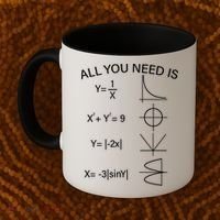 All You Need Is Love Math Equation Coffee Mug thumb 2