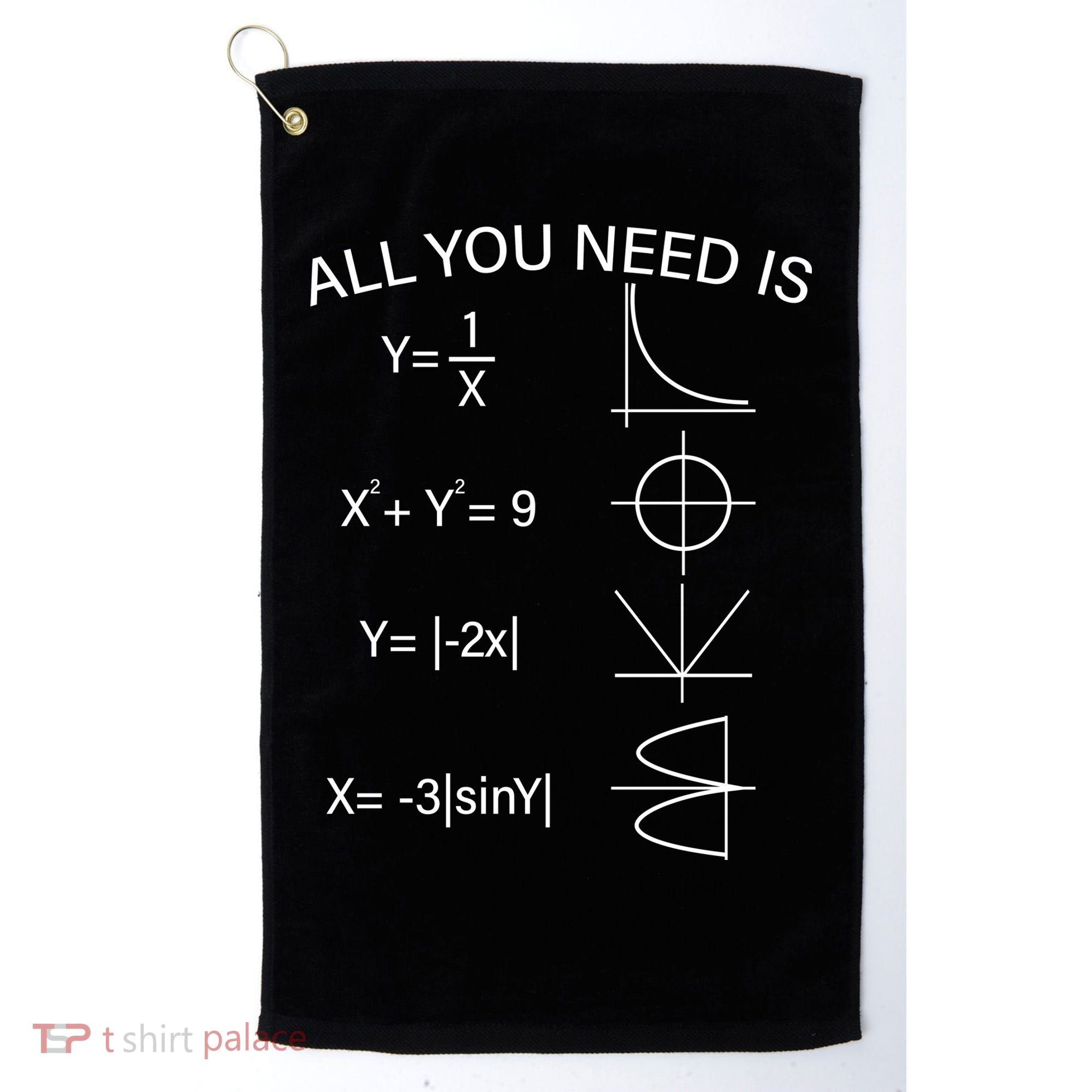 All You Need Is Love Math Equation Golf Towel