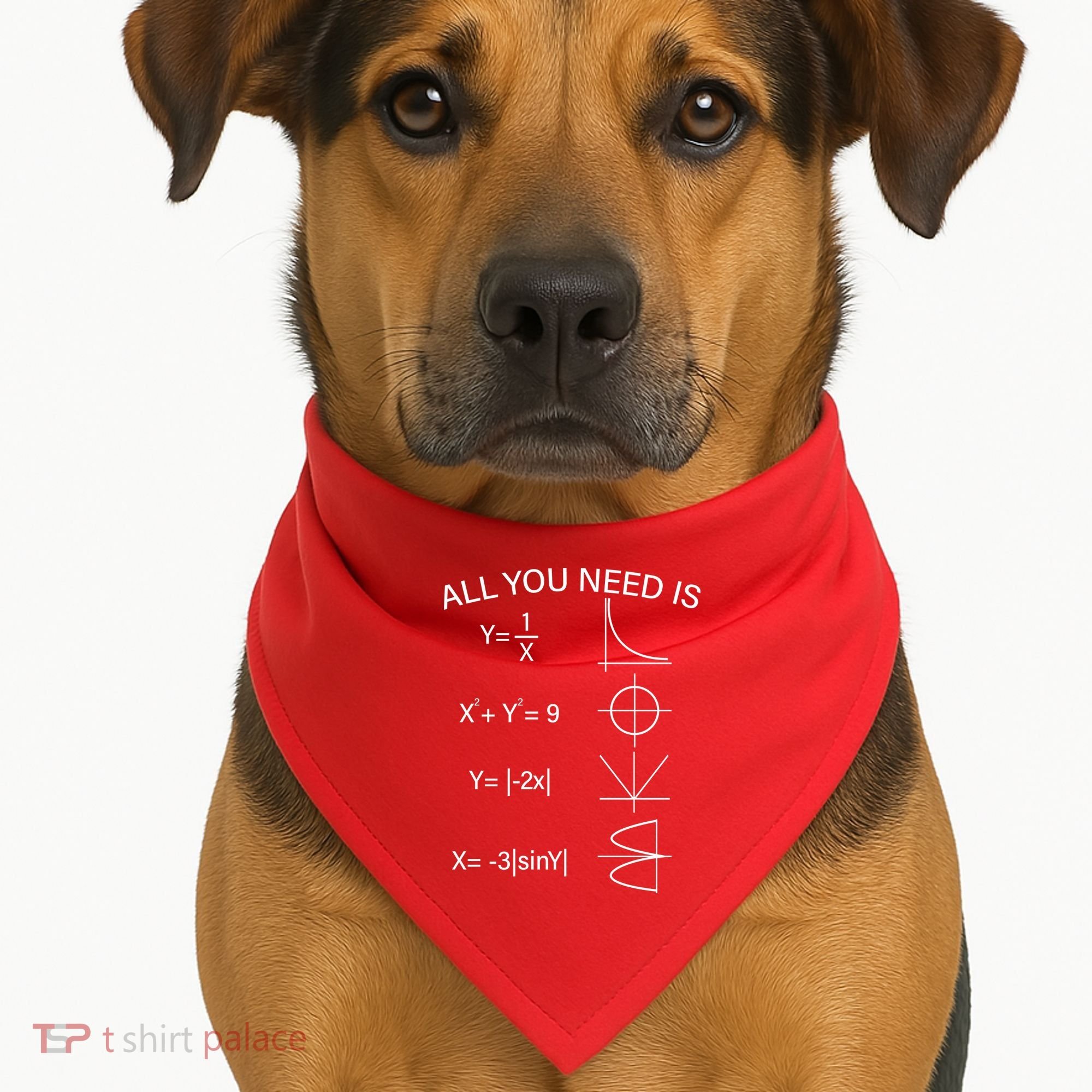 All You Need Is Love Math Equation USA-Made Doggie Bandana