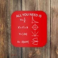 All You Need Is Love Math Equation Coaster thumb 0