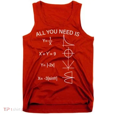 All You Need Is Love Math Equation Tank Top