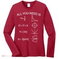 All You Need Is Love Math Equation Women's Long Sleeve Shirt thumb 0