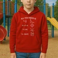 All You Need Is Love Math Equation Kids Hoodie thumb 2