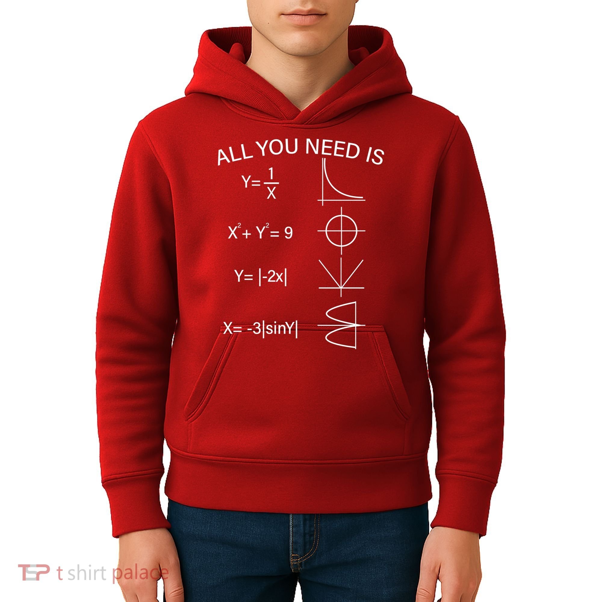 All You Need Is Love Math Equation Kids Hoodie