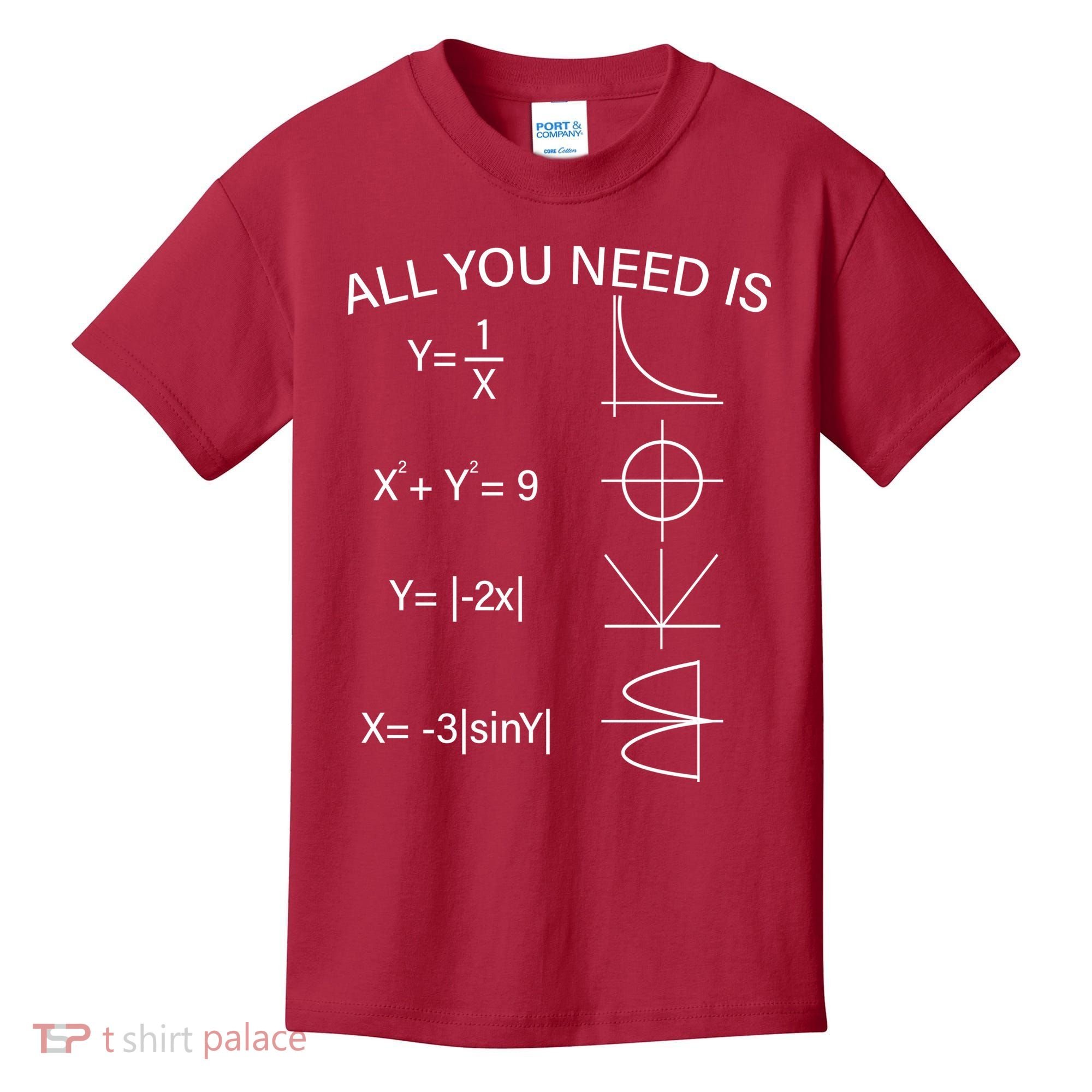 All You Need Is Love Math Equation Kids T-Shirt