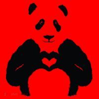 All You Need Is Love Panda Santa Hat thumb 1