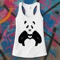 All You Need Is Love Panda Women's Tank Top thumb 3