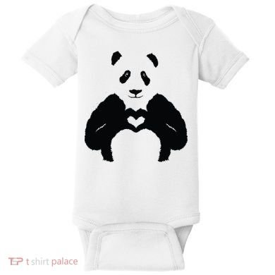 All You Need Is Love Panda Baby Bodysuit