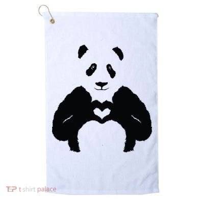 All You Need Is Love Panda Golf Towel