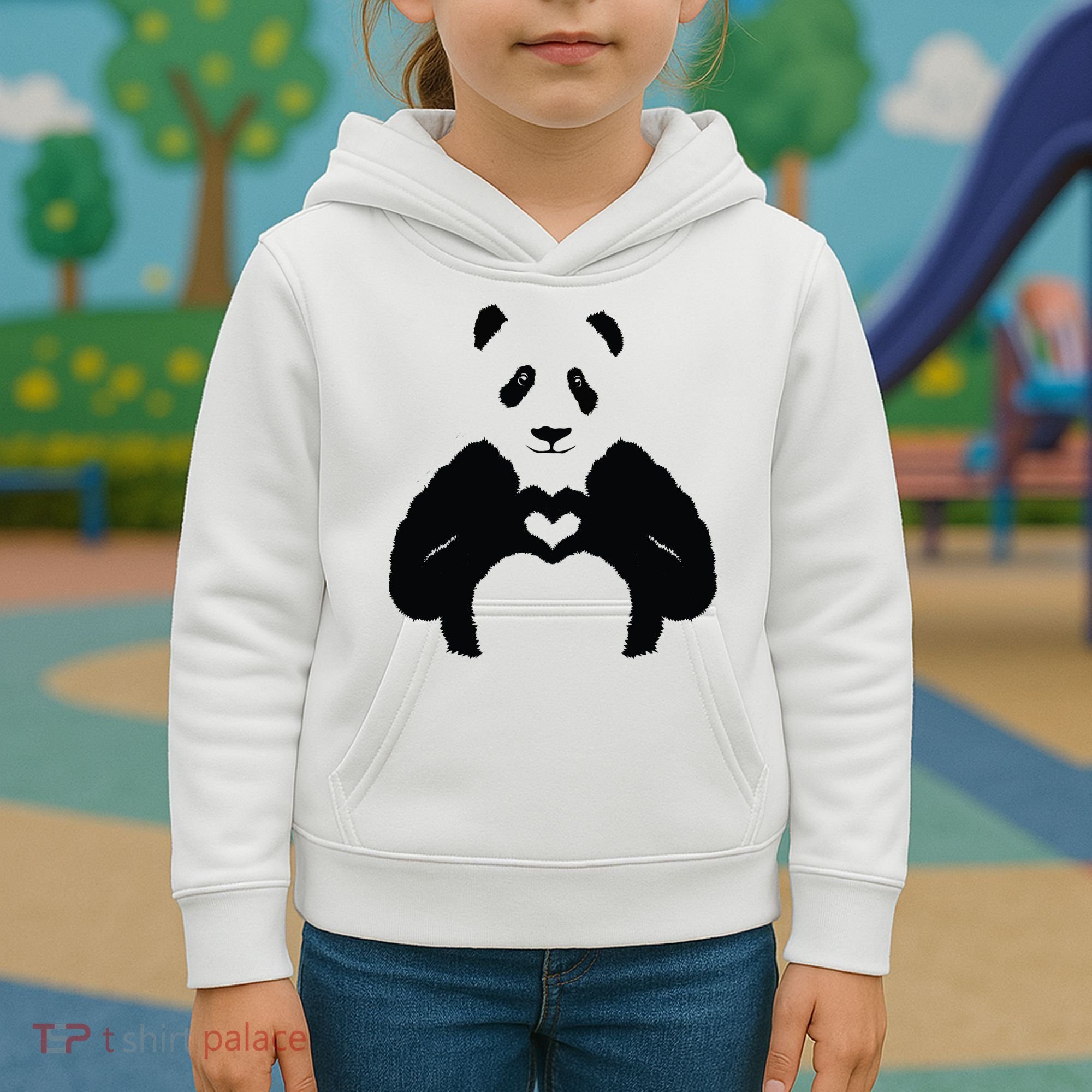 All You Need Is Love Panda Kids Hoodie