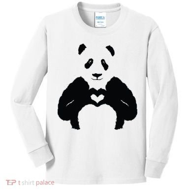 All You Need Is Love Panda Kids Long Sleeve Shirt