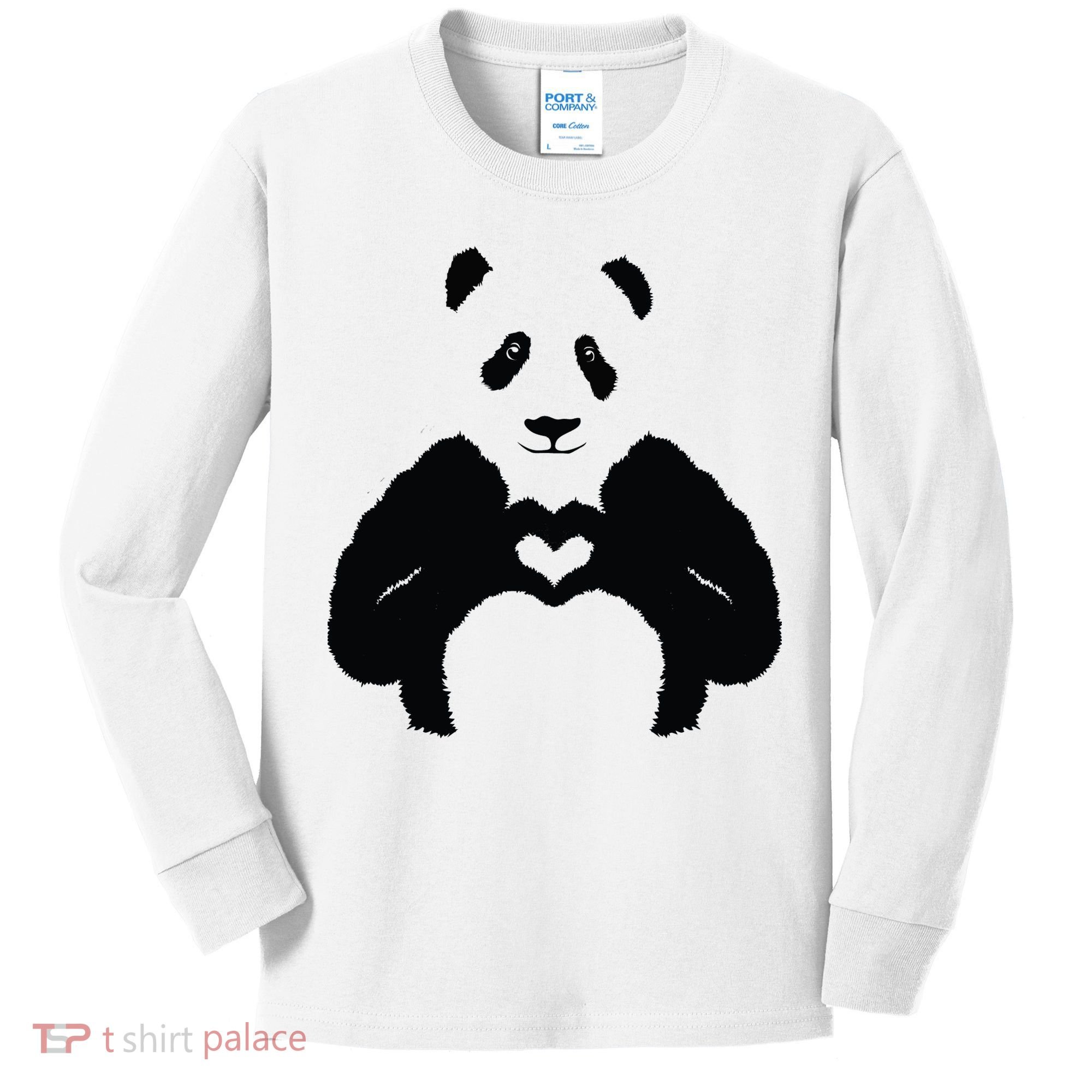 All You Need Is Love Panda Kids Long Sleeve Shirt