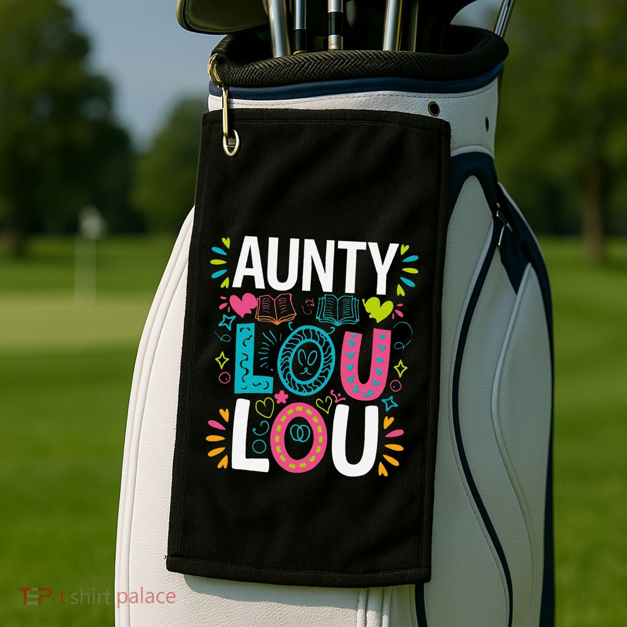 Aunty Lou Lou Best Auntie Ever Mothers Day Golf Towel