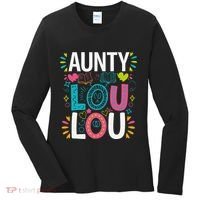 Aunty Lou Lou Best Auntie Ever Mothers Day Women's Long Sleeve Shirt thumb 0