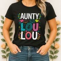 Aunty Lou Lou Best Auntie Ever Mothers Day Women's T-Shirt thumb 2