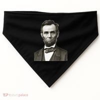 Abraham Lincoln Large Portrait Picture USA-Made Doggie Bandana thumb 0