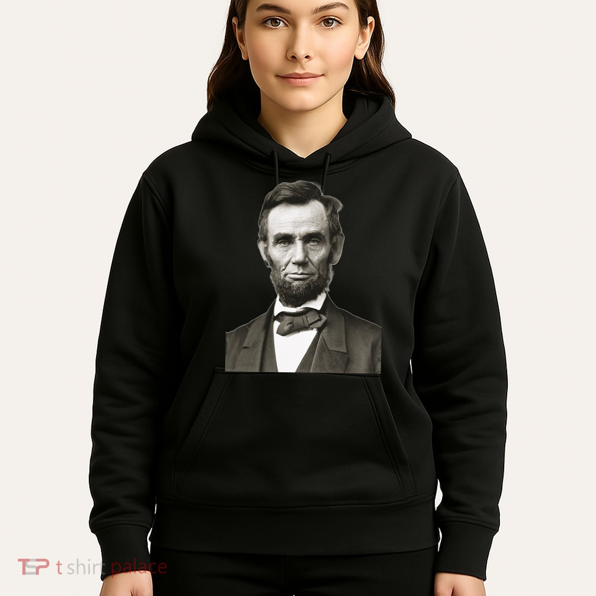 Abraham Lincoln Large Portrait Picture Hoodie