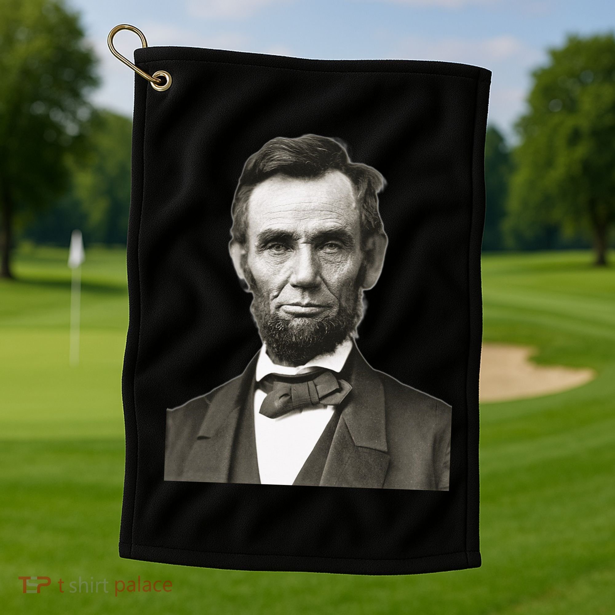 Abraham Lincoln Large Portrait Picture Golf Towel
