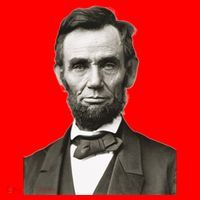 Abraham Lincoln Large Portrait Picture Santa Hat thumb 1