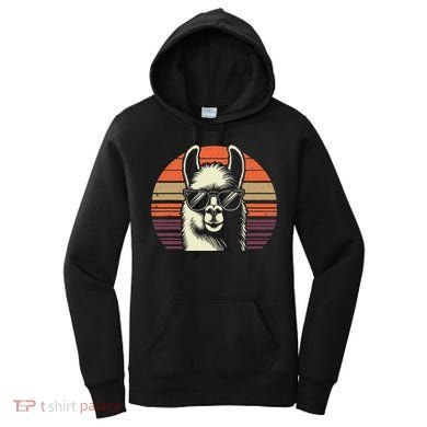 Alpaca Lover Llama Retro Vintage With Camel Cute Animal Women's Hoodie