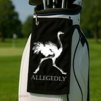 Allegedly Ostrich Flightless Bird Golf Towel thumb 2