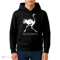 Allegedly Ostrich Flightless Bird Kids Hoodie thumb 4