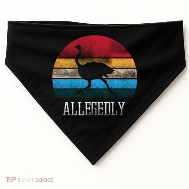 Allegedly Ostrich Lover Vintage USA-Made Doggie Bandana