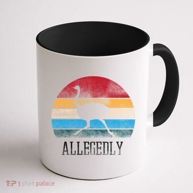 Allegedly Ostrich Lover Vintage Coffee Mug back